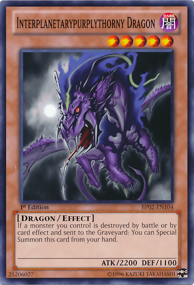 Interplanetarypurplythorny Dragon [BP02-EN104] Mosaic Rare (ONLINE ORDER ONLY)