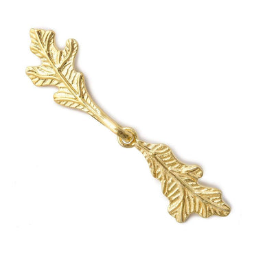 51x11mm Vermeil Hook Clasp Oak Leaves Design 1 piece (ONLINE ORDER ONLY)
