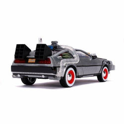 Back to the Future Part III die-cast (white-wall version) 1:24 scale "Hollywood Rides" light-up DeLorean Time Machine (ONLINE ORDER ONLY)