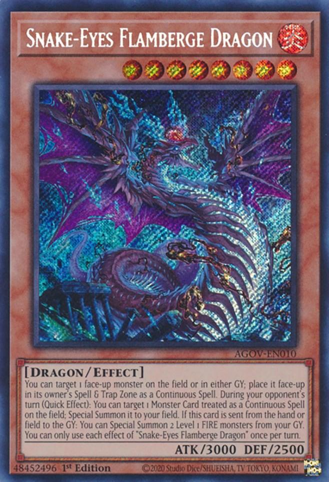 Snake-Eyes Flamberge Dragon [AGOV-EN010] Secret Rare (ONLINE ORDER ONLY)