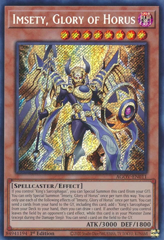 Imsety, Glory of Horus [AGOV-EN011] Secret Rare (ONLINE ORDER ONLY)