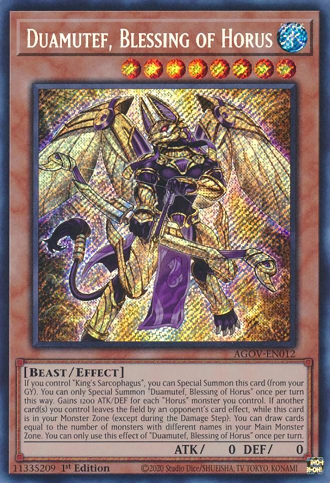 Duamutef, Blessing of Horus [AGOV-EN012] Secret Rare (ONLINE ORDER ONLY)