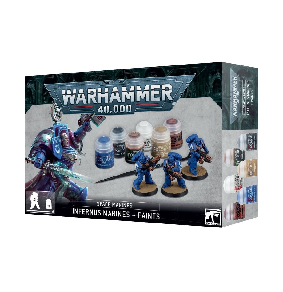 Warhammer 40k Space Marines: Infernus Marines + Paints Set (ONLINE ORDER ONLY)