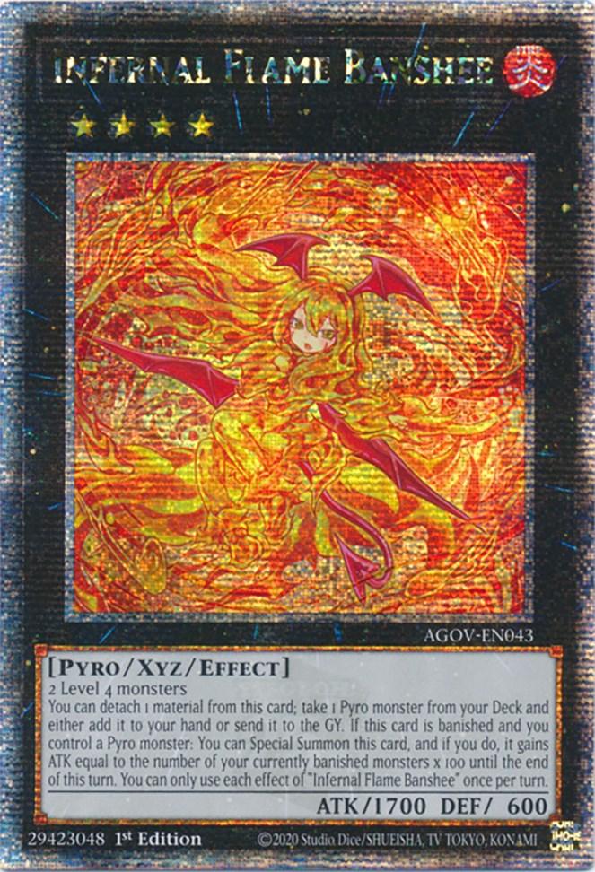 Infernal Flame Banshee (Quarter Century Secret Rare) [AGOV-EN043] Quarter Century Secret Rare (ONLINE ORDER ONLY)