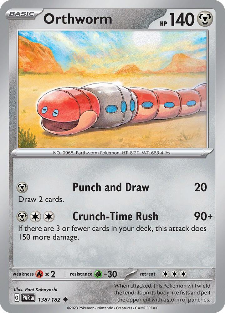 Orthworm (138/182) [Scarlet & Violet: Paradox Rift] (Online Only)
