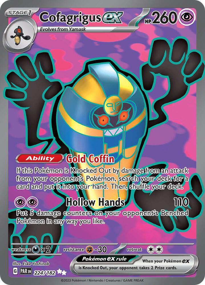 Cofagrigus ex (224/182) [Scarlet & Violet: Paradox Rift] (Online Only)