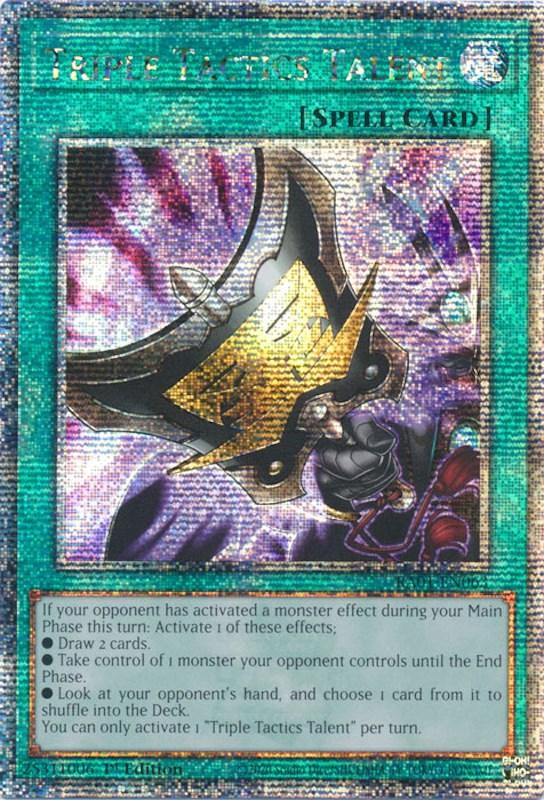 Triple Tactics Talent [RA01-EN063] Quarter Century Secret Rare (ONLINE ORDER ONLY)