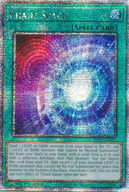 Chaos Space [RA01-EN065] Quarter Century Secret Rare (ONLINE ORDER ONLY)
