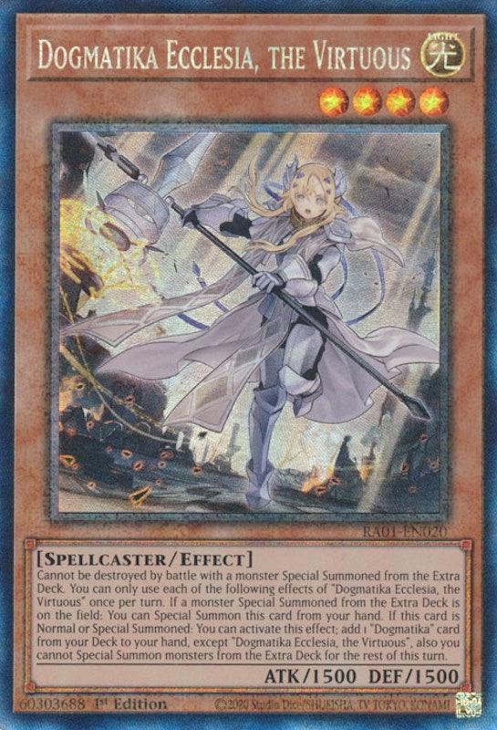 Dogmatika Ecclesia, the Virtuous [RA01-EN020] Prismatic Collector's Rare (ONLINE ORDER ONLY)