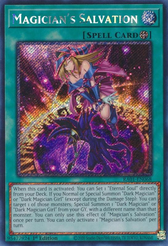 Magician's Salvation [RA01-EN068] Platinum Secret Rare (ONLINE ORDER ONLY)