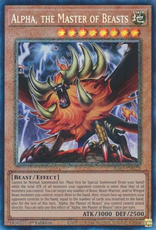 Alpha, the Master of Beasts [RA01-EN022] Prismatic Collector's Rare (ONLINE ORDER ONLY)