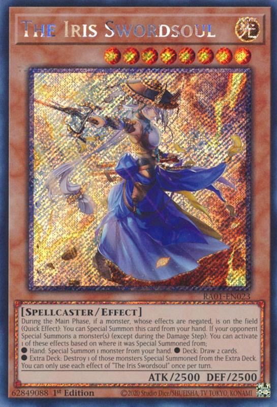The Iris Swordsoul [RA01-EN023] Platinum Secret Rare (ONLINE ORDER ONLY)