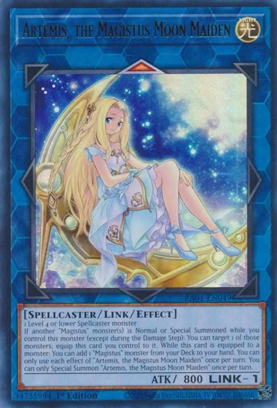 Artemis, the Magistus Moon Maiden [RA01-EN049] Ultra Rare (ONLINE ORDER ONLY)