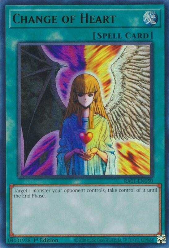 Change of Heart [RA01-EN050] Ultra Rare (ONLINE ORDER ONLY)