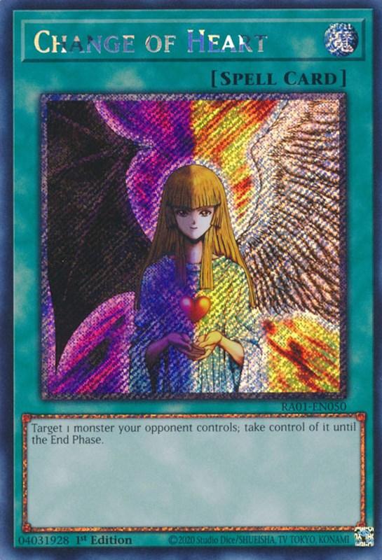 Change of Heart [RA01-EN050] Platinum Secret Rare (ONLINE ORDER ONLY)