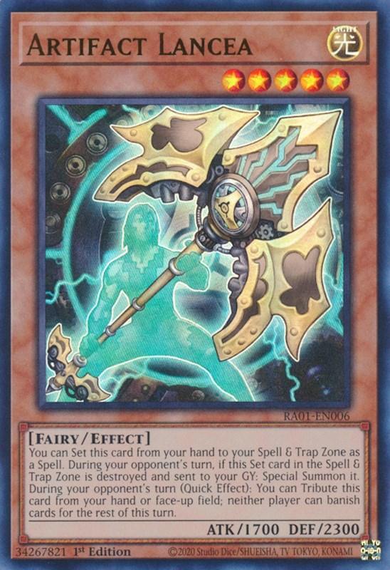 Artifact Lancea [RA01-EN006] Ultra Rare (ONLINE ORDER ONLY)