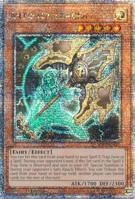 Artifact Lancea [RA01-EN006] Quarter Century Secret Rare (ONLINE ORDER ONLY)