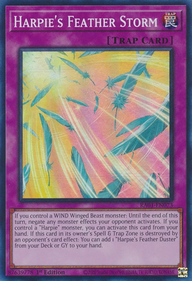 Harpie's Feather Storm [RA01-EN073] Super Rare (ONLINE ORDER ONLY)