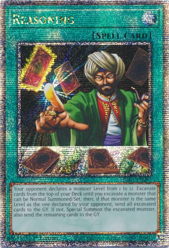 Reasoning [RA01-EN052] Quarter Century Secret Rare (ONLINE ORDER ONLY)