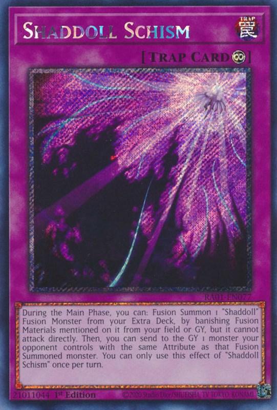 Shaddoll Schism [RA01-EN077] Platinum Secret Rare (ONLINE ORDER ONLY)