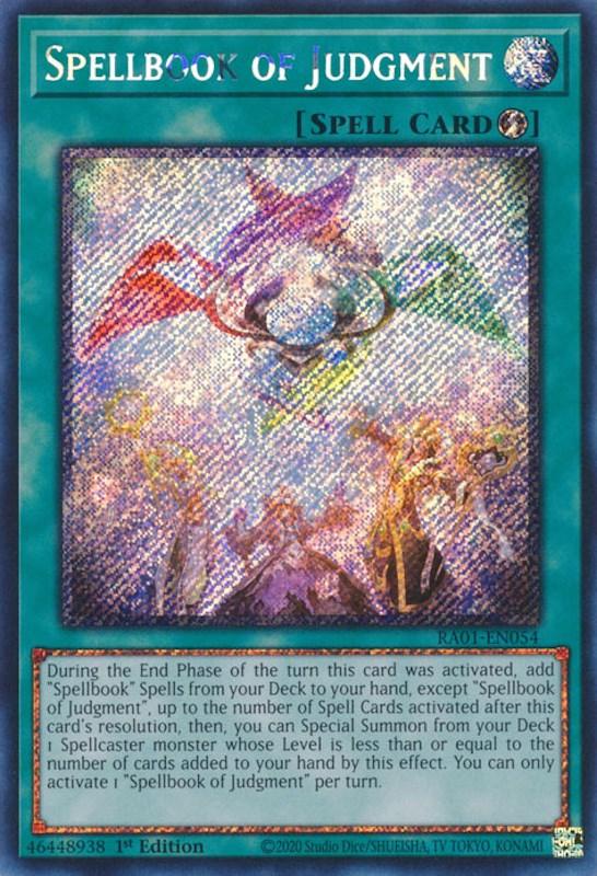 Spellbook of Judgment [RA01-EN054] Platinum Secret Rare (ONLINE ORDER ONLY)