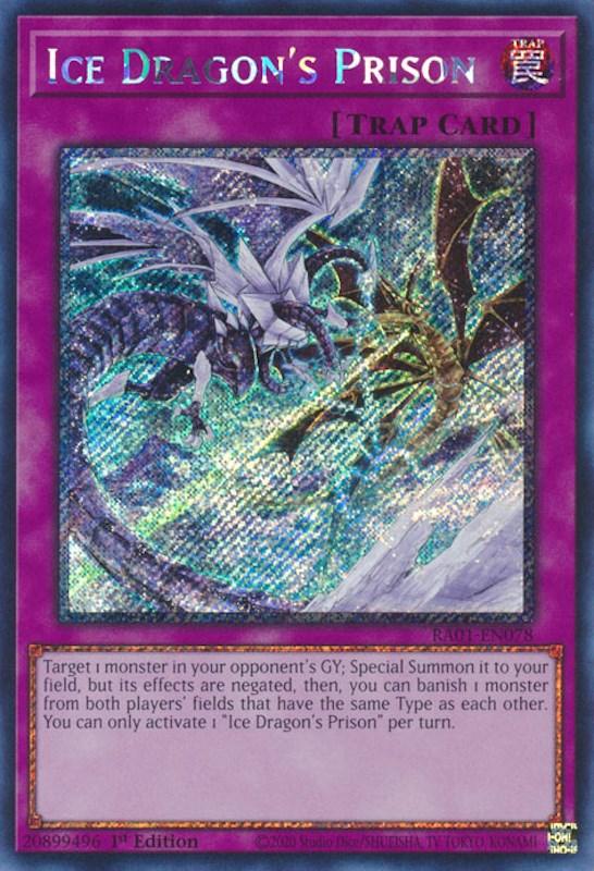 Ice Dragon's Prison [RA01-EN078] Platinum Secret Rare (ONLINE ORDER ONLY)