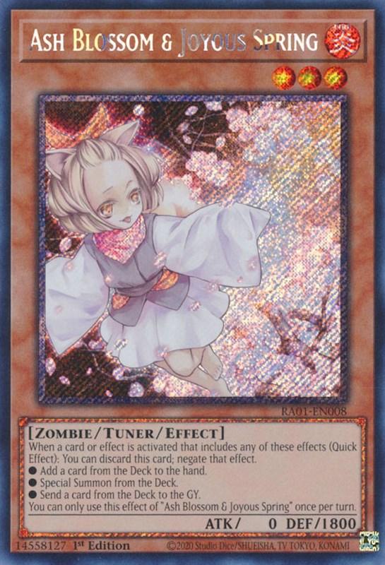 Ash Blossom & Joyous Spring [RA01-EN008] Platinum Secret Rare (ONLINE ORDER ONLY)