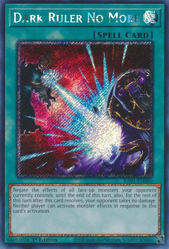 Dark Ruler No More [RA01-EN060] Platinum Secret Rare (ONLINE ORDER ONLY)