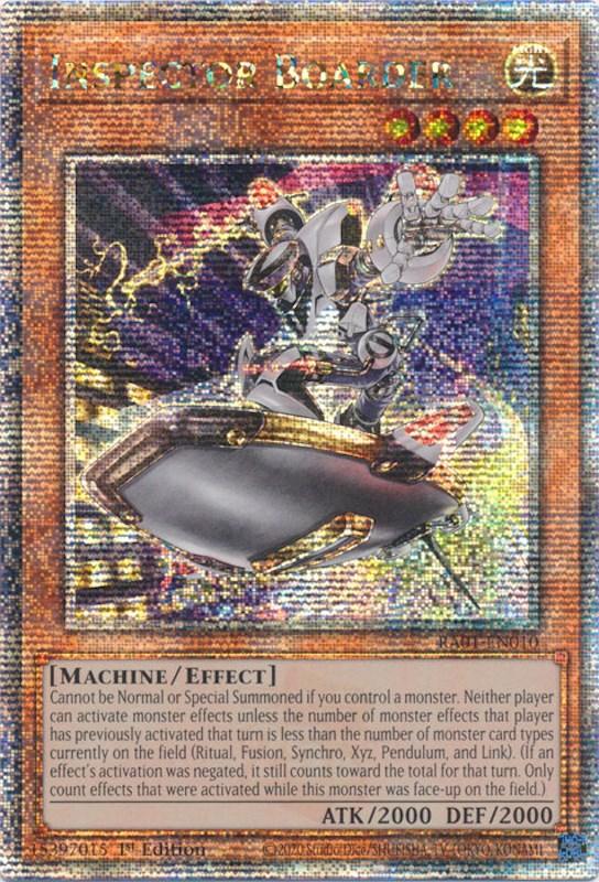 Inspector Boarder [RA01-EN010] Quarter Century Secret Rare (ONLINE ORDER ONLY)