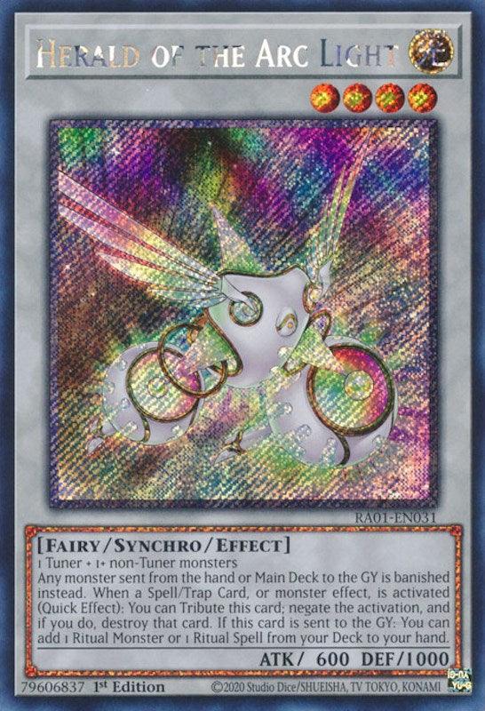 Herald of the Arc Light [RA01-EN031] Platinum Secret Rare (ONLINE ORDER ONLY)
