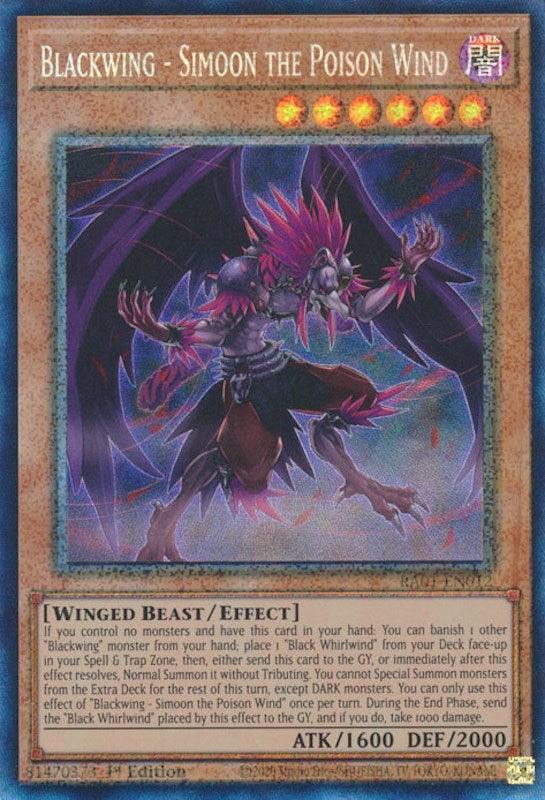 Blackwing - Simoon the Poison Wind [RA01-EN012] Prismatic Collector's Rare (ONLINE ORDER ONLY)