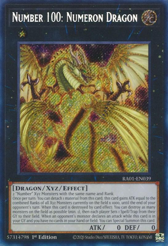 Number 100: Numeron Dragon [RA01-EN039] Secret Rare (ONLINE ORDER ONLY)