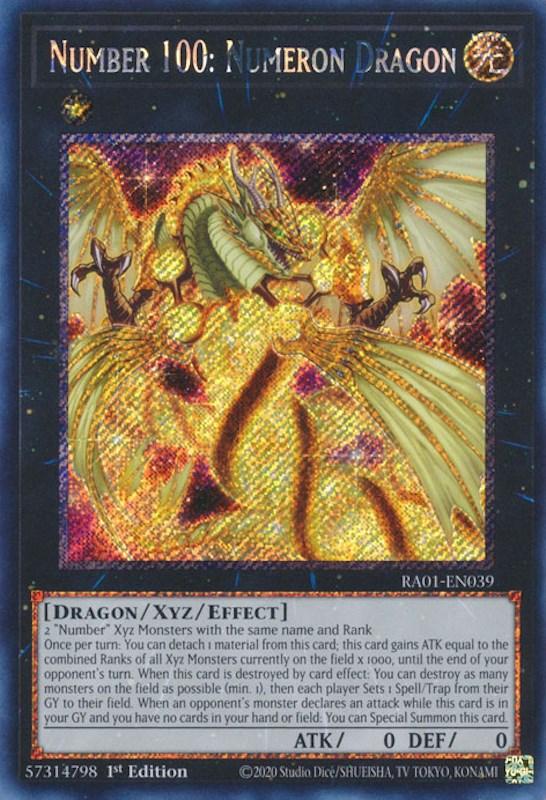Number 100: Numeron Dragon [RA01-EN039] Platinum Secret Rare (ONLINE ORDER ONLY)