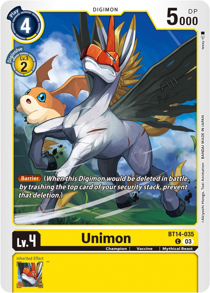 Unimon [BT14-035] [Blast Ace] (ONLINE ORDER ONLY)