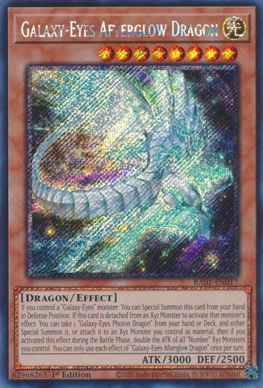 Galaxy-Eyes Afterglow Dragon [RA01-EN017] Platinum Secret Rare (ONLINE ORDER ONLY)