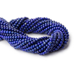 4mm Lapis Lazuli Plain Round Beads 16 inch 96 pieces