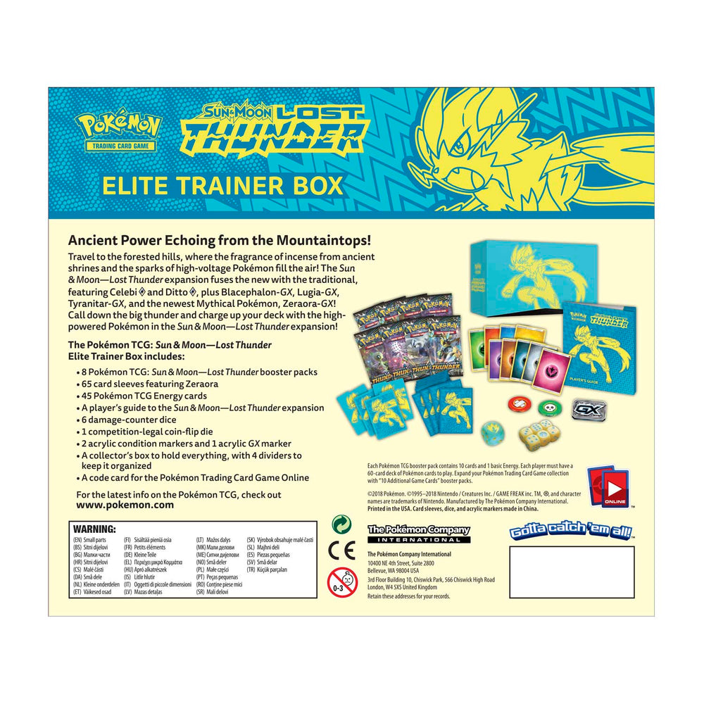 Sun & Moon: Lost Thunder - Elite Trainer Box (Online Order Only)