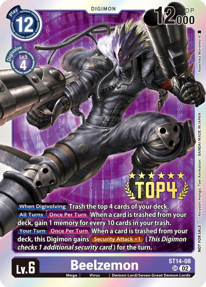 Beelzemon [ST14-08] (Digimon 3-On-3 November 2023 Top 4) [Starter Deck: Beelzemon Advanced Deck Set] (ONLINE ORDER ONLY)