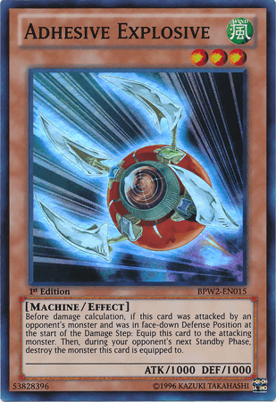 Adhesive Explosive [BPW2-EN015] Super Rare (ONLINE ORDER ONLY)
