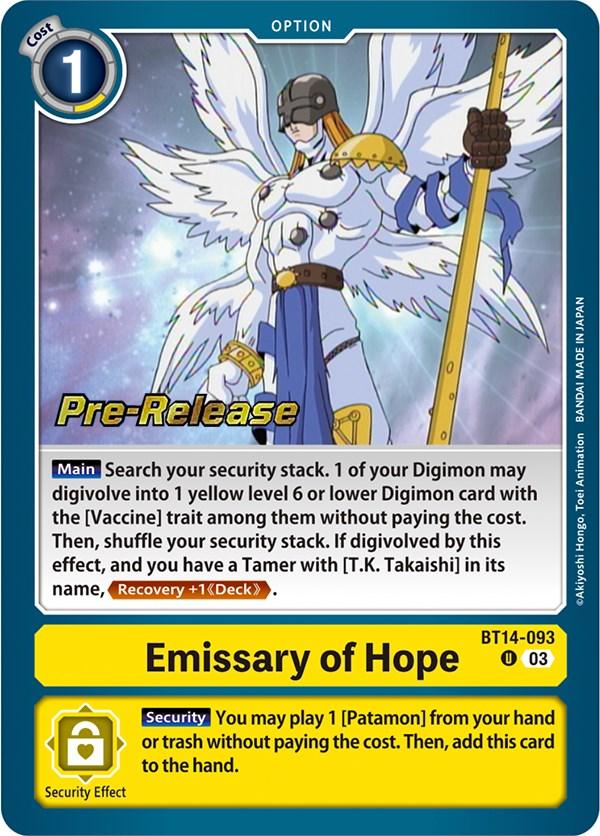 Emissary of Hope [BT14-093] [Blast Ace Pre-Release Cards] (ONLINE ORDER ONLY)