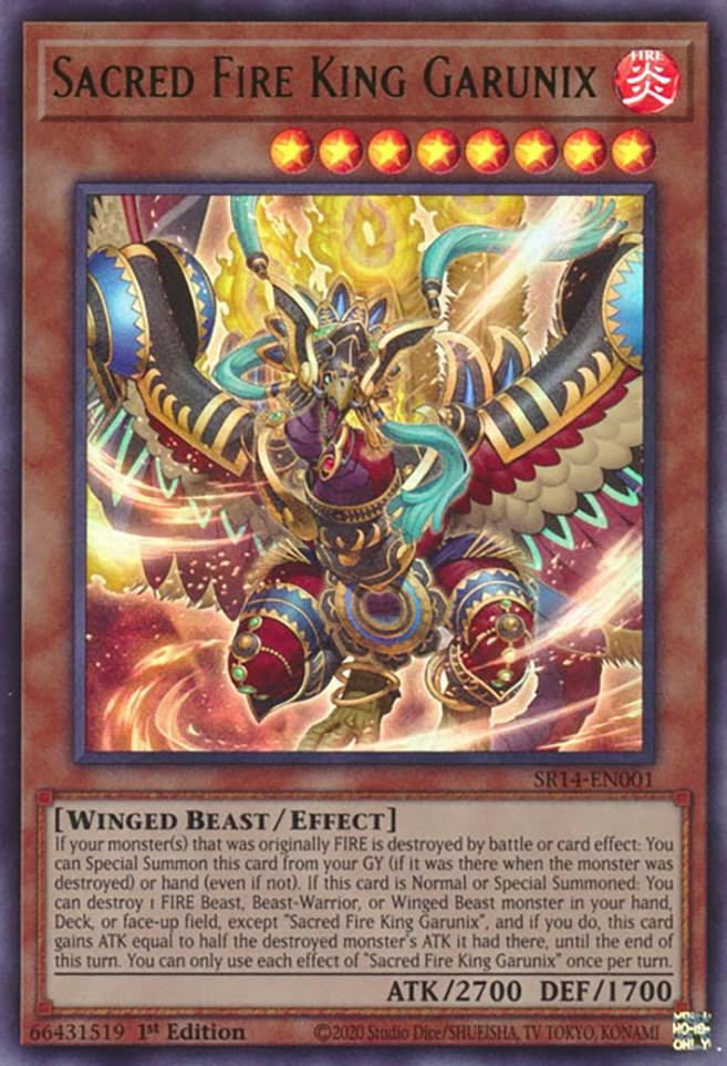 Sacred Fire King Garunix [SR14-EN001] Ultra Rare (ONLINE ORDER ONLY)