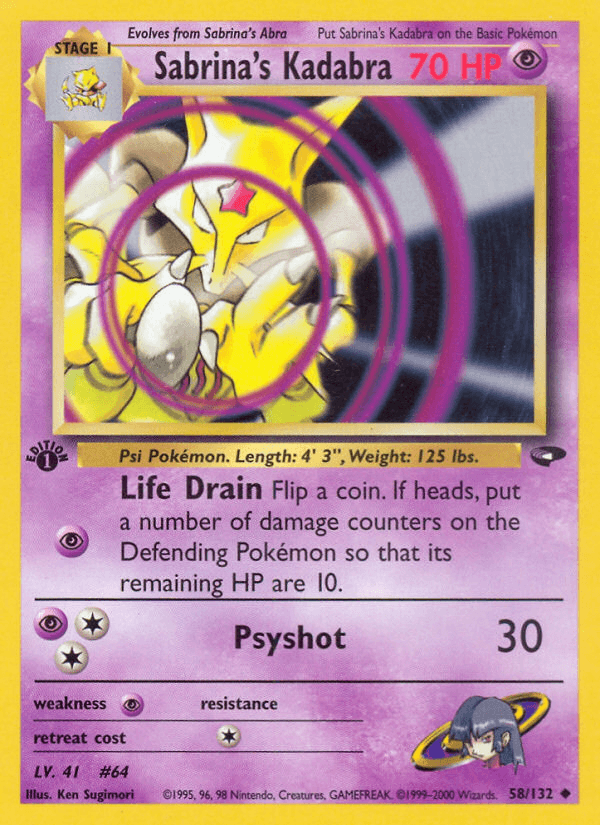 Sabrina's Kadabra (58/132) [Gym Challenge 1st Edition] (Online Only)