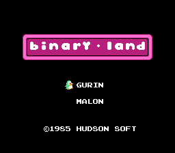 Binary Land (Homebrew) (Nintendo NES) (ONLINE ORDER ONLY)