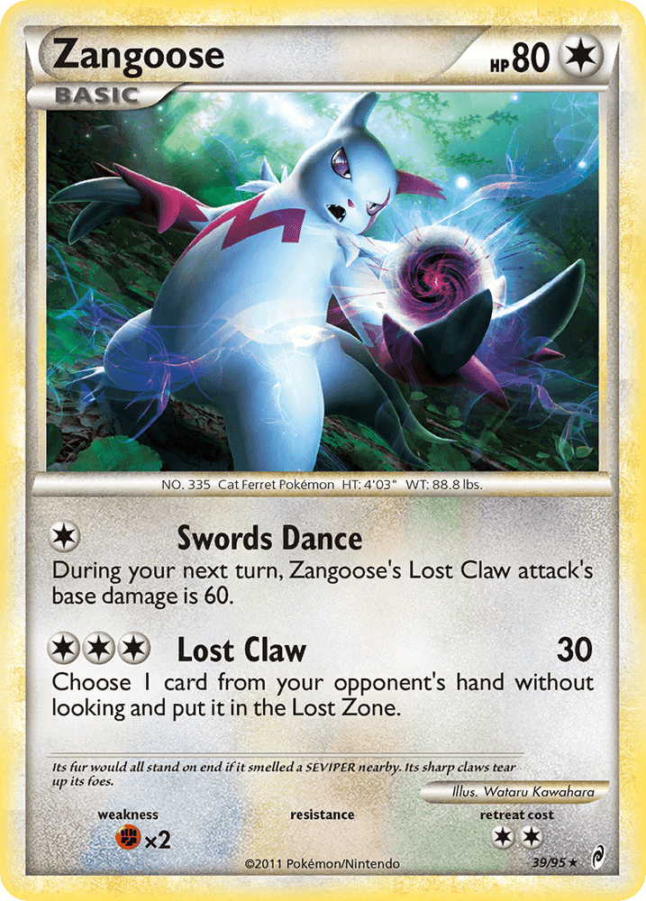 Zangoose (39/95) [HeartGold & SoulSilver: Call of Legends] (Online Only)