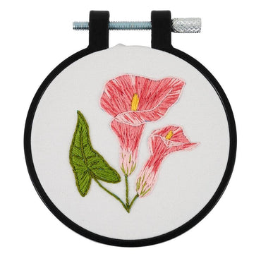 Bucilla Delicate Lily Stamped Embroidery Kit – 3" Floral Embroidery Hoop (ONLINE ORDER ONLY)