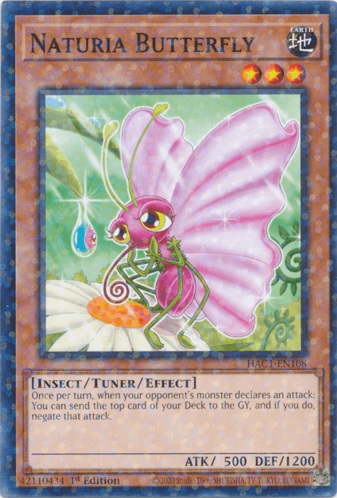 Naturia Butterfly (Duel Terminal) [HAC1-EN108] Common (ONLINE ORDER ONLY)