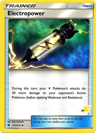 Electropower (172/214) (Pikachu Stamp #34) [Battle Academy 2020] (Online Only)