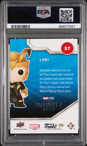 2023 UPPER DECK FUNKO POP MARVEL  LOKI CONVENTION #57  PSA 10 (Online Order Only)