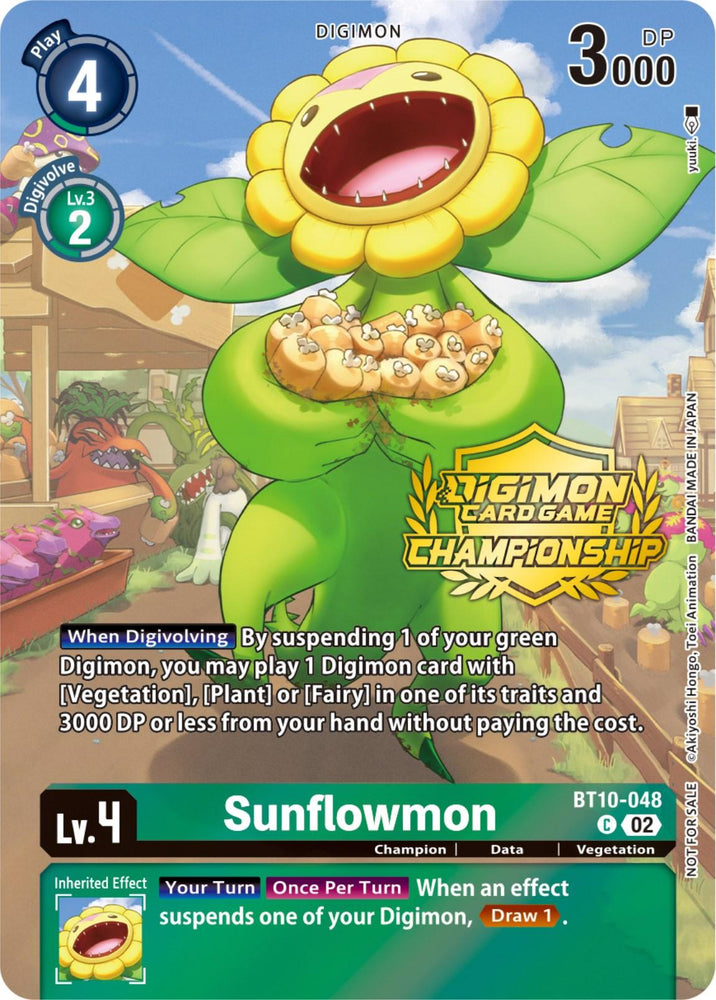Sunflowmon [BT10-048] (Championship 2023 Tamers Pack) [Xros Encounter Promos] (ONLINE ORDER ONLY)