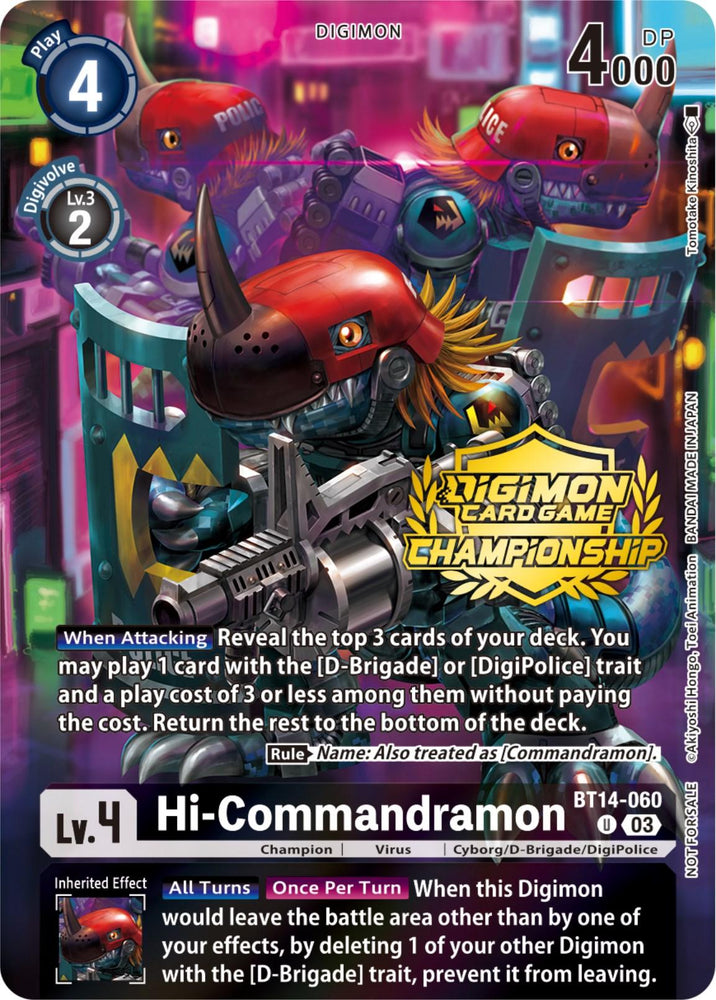 Hi-Commandramon [BT14-060] (Championship 2023 Tamers Pack) [Blast Ace Promos] (ONLINE ORDER ONLY)